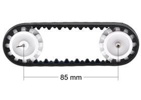 Sprocket spacing diagram for the Pololu 30T track set